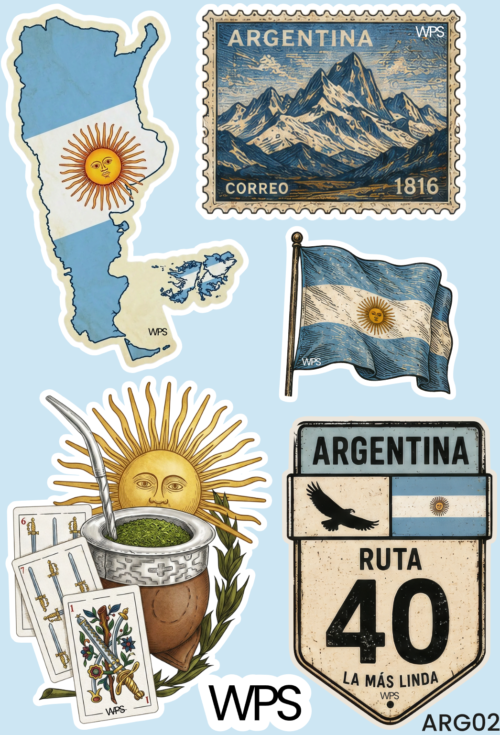 ARG02 Plancha de Stickers Argentina ARG02