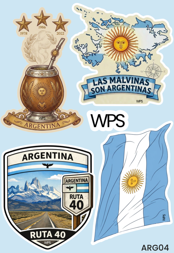 ARG04 Plancha de Stickers Argentina ARG04
