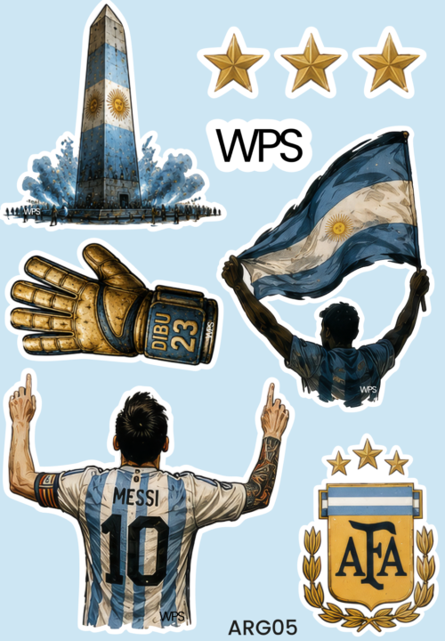 ARG05 Plancha de Stickers Argentina ARG05