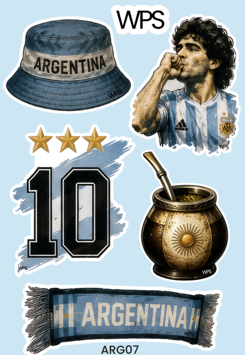 ARG07 Plancha de Stickers Argentina ARG07