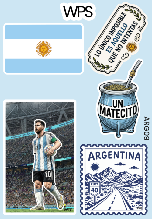 ARG09 Plancha de Stickers Argentina ARG09