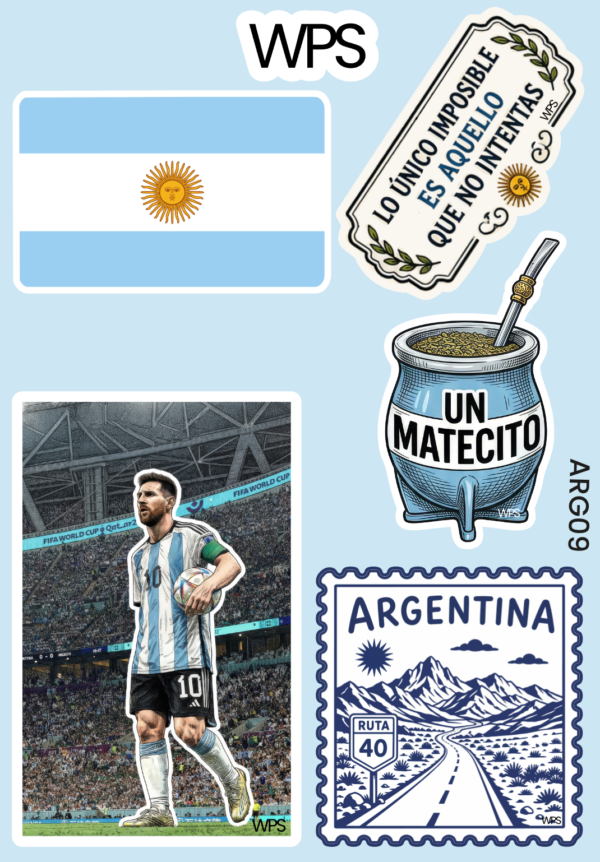Plancha de Stickers Argentina ARG09