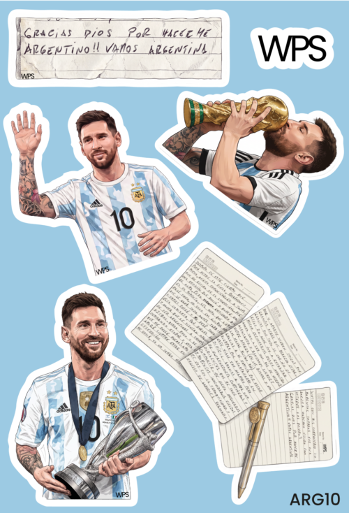 ARG10 Plancha de Stickers Argentina ARG10