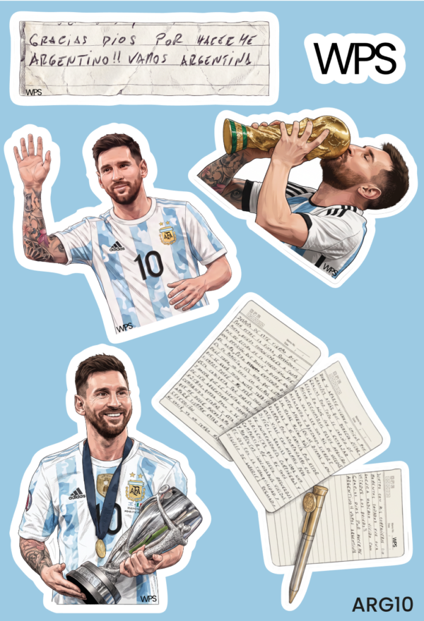 ARG10 Plancha de Stickers Argentina ARG10