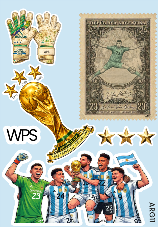 ARG11 Plancha de Stickers Argentina ARG11