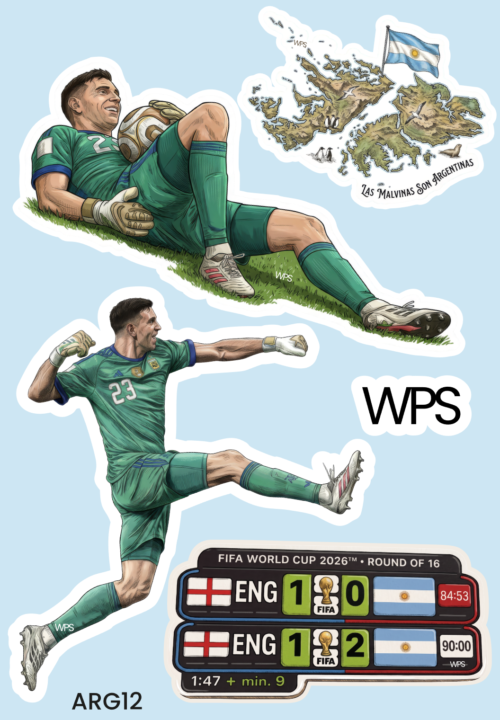 ARG12 Plancha de Stickers Argentina ARG12