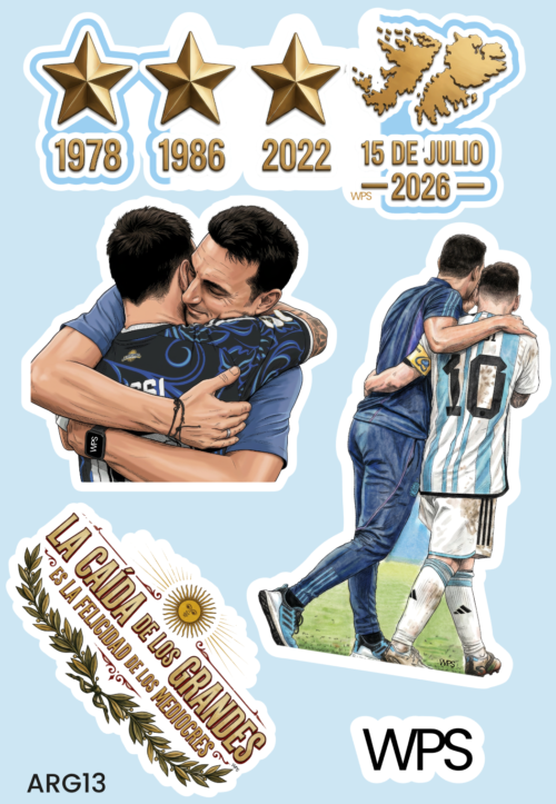 ARG13 Plancha de Stickers Argentina ARG13