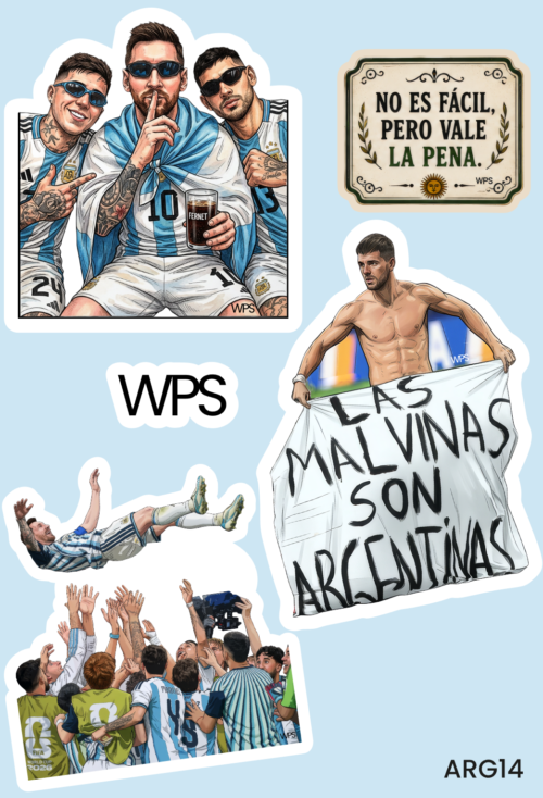 ARG14 Plancha de Stickers Argentina ARG14