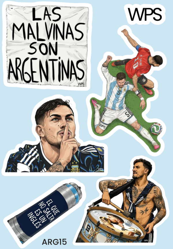 ARG15 Plancha de Stickers Argentina ARG15