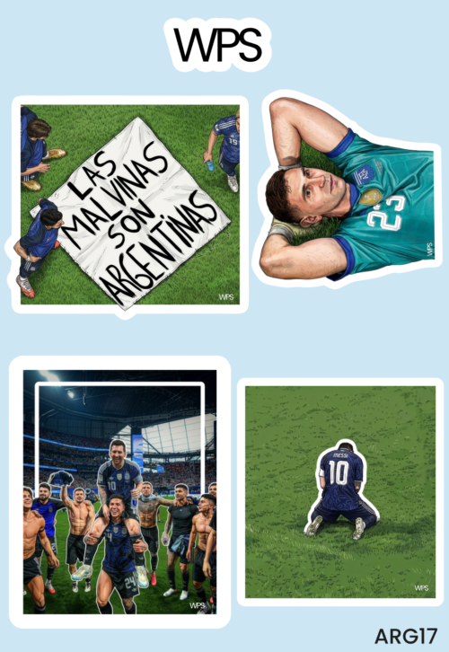 Plancha de Stickers Argentina ARG17