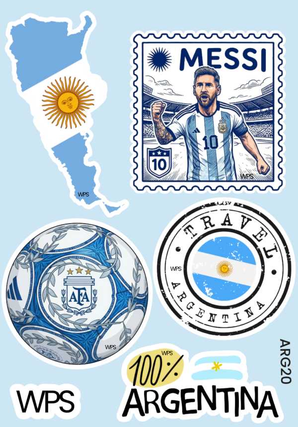 ARG20 Plancha de Stickers Argentina ARG20