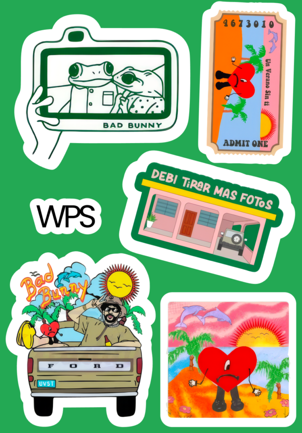 Plancha de Stickers Bad Bunny 03